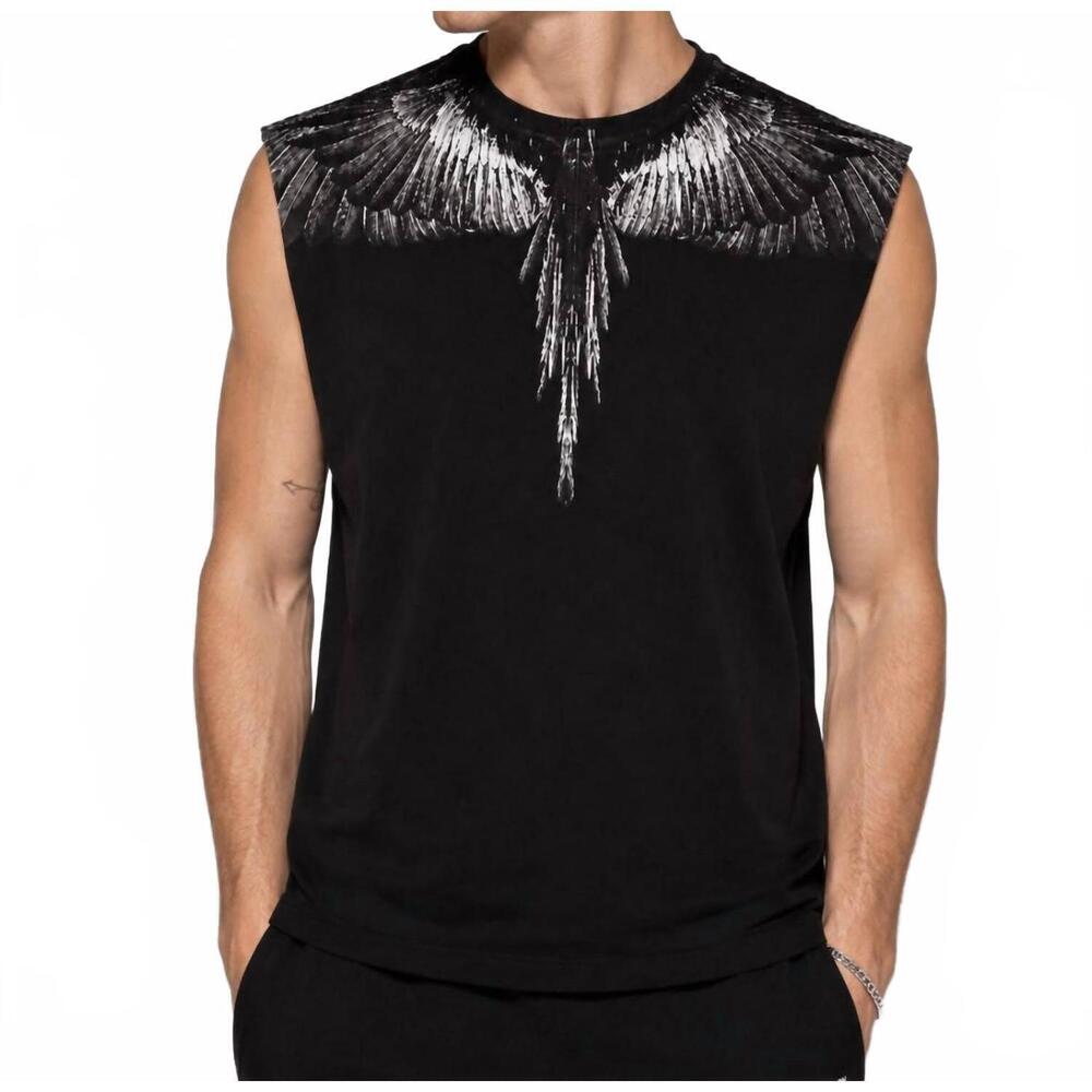 NEW MARCELO BURLON graphic t-shirt in black